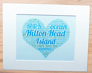 A Day in Hilton Head Island, SC - Matted 11x14" Art Print