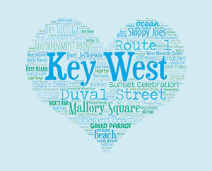 A Day in Key West, FL - Matted Art Print