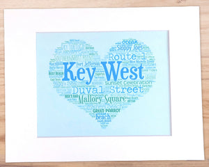 A Day in Key West, FL - Matted Art Print