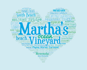 A Day in Martha's Vineyard, MA - Matted 11x14" Art Print