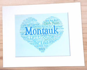 A Day in Montauk, NY - Matted 11x14" Art Print