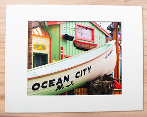O.C. Lifeguard Boat - Matted 11x14" Art Print