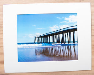 Ocean City MD Fishing Pier - Matted 11x14" Art Print