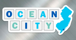 Ocean City NJ Boardwalk Blocks - Magnet