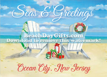 Load image into Gallery viewer, Ocean City NJ Seas &amp; Greetings Holiday Card - 5x7 inches - Printable Digital Download