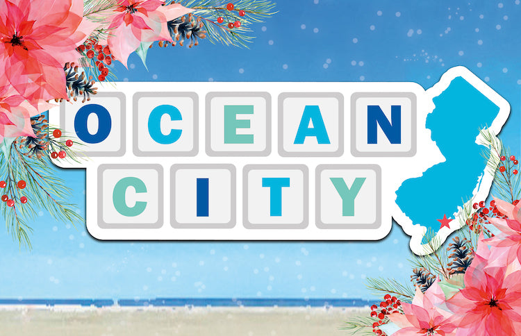 Ocean City NJ Holiday Card - 5x7 inches - Printable Digital Download