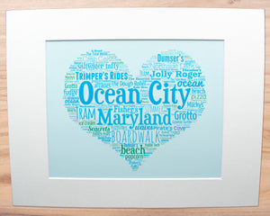 A Day in Ocean City, MD - Matted 11x14" Art Print