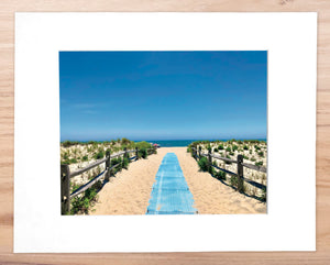 The Walk to the Beach in OC - Matted 11x14" Art Print
