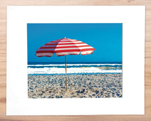 Summer Beach Day - Matted 11x14" Art Print