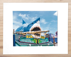 Playland Shark Bite, Ocean City - Matted 11x14" Art Print