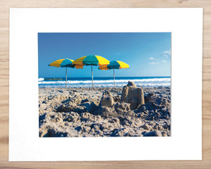 Summer Sand & Waves - Matted 11x14" Art Print