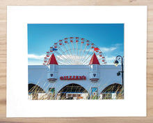 Load image into Gallery viewer, Gillian&#39;s Ferris Wheel from the Beach - Matted 11x14&quot; Art Print