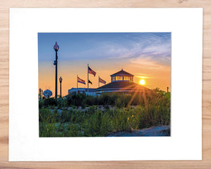 Rehoboth Bandstand at Sunset - Matted 11x14" Art Print