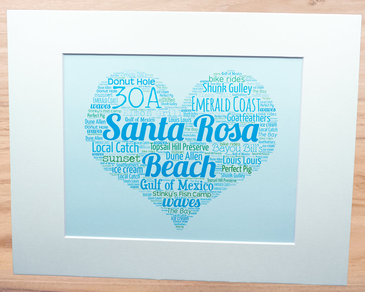 A Day in Santa Rosa Beach, FL - Matted 11x14