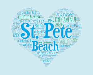 A Day in St. Pete Beach, FL - Matted 11x14" Art Print