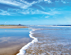 Summer Beach Walk - Matted 11x14" Art Print