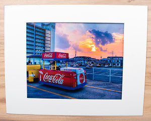 Tram Car Sunset - Matted 11x14" Art Print