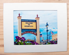 Load image into Gallery viewer, Welcome to Ocean City NJ - Matted 11x14&quot; Art Print