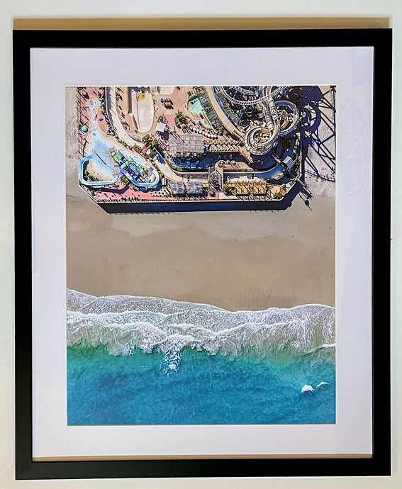 Where the Ocean meets North Wildwood - Framed Large Art Print - 16x20