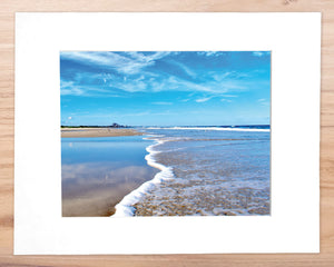 Summer Beach Walk - Matted 11x14" Art Print
