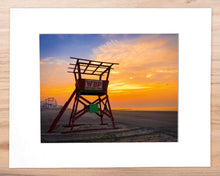Load image into Gallery viewer, Wildwood Lifeguard Stand Dawn - Matted 11x14&quot; Art Print