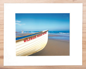 Wildwood Beach Patrol Boat - Matted 11x14" Art Print