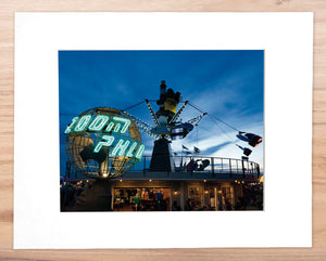 Zoom Phloom & Kong at Dusk, Morey's Piers - Matted 11x14" Art Print