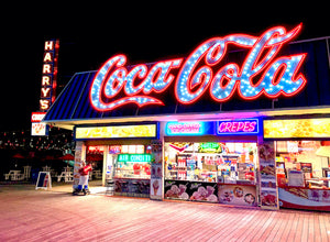 Coca-Cola Sign on the Wildwood Boardwalk - Matted 11x14" Art Print