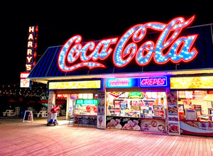 Coca-Cola Sign on the Wildwood Boardwalk - Matted 11x14
