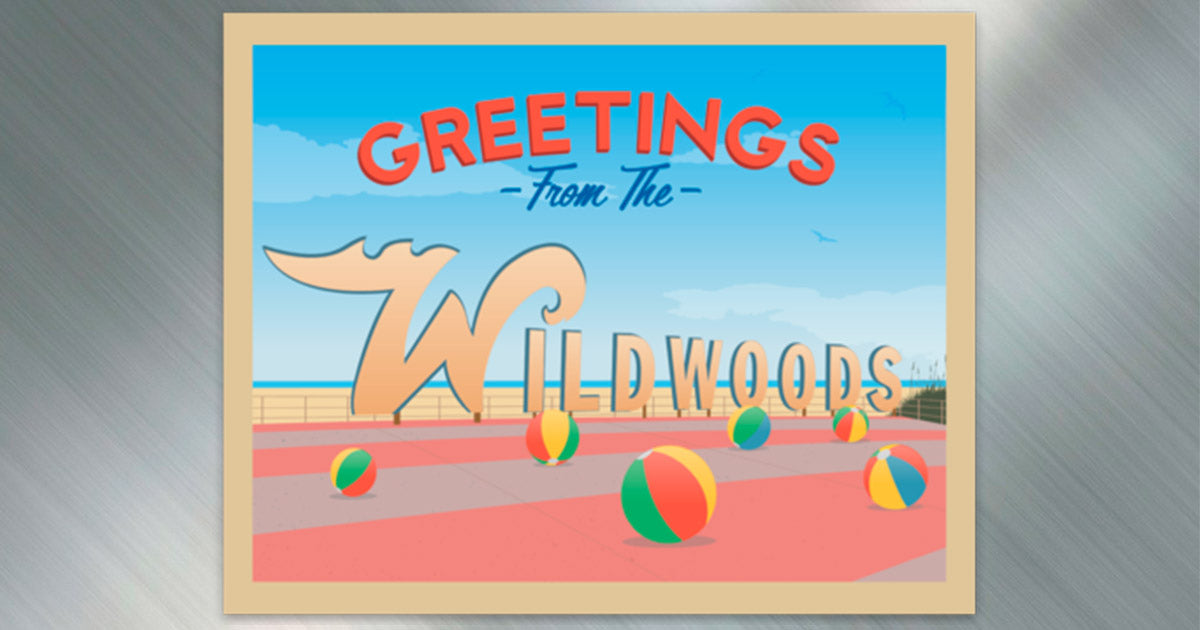 Greetings from Wildwood, NJ - Magnet