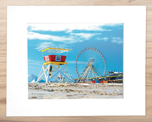 Beach & Boardwalk Days in Wildwood - Matted 11x14" Art Print