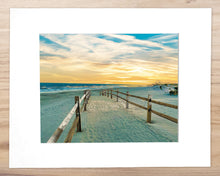 Load image into Gallery viewer, Sunset Walk to the Beach - Matted 11x14&quot; Art Print