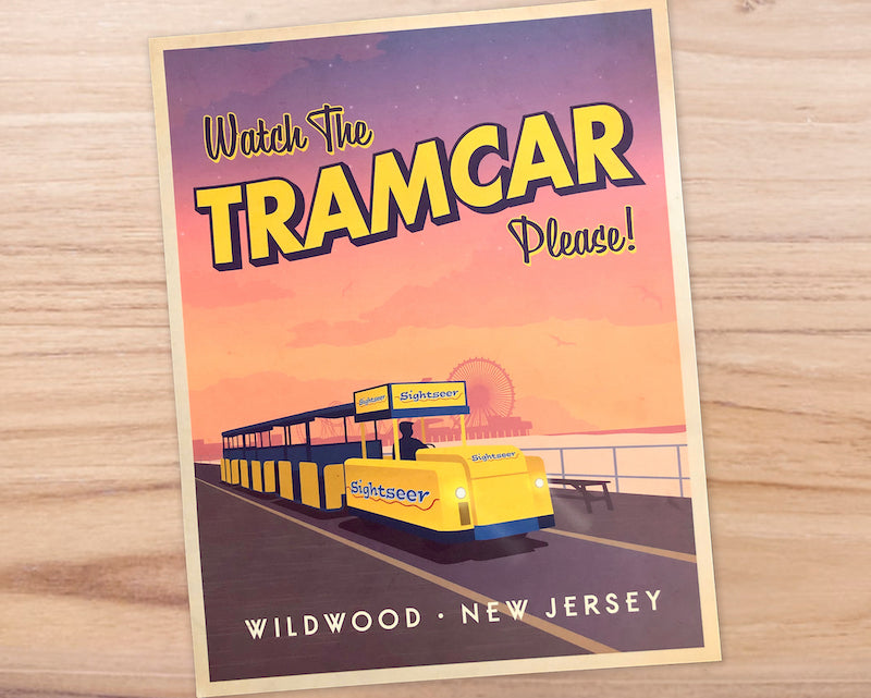 Watch the Tram Car, Please! - The Wildwood Boardwalk at Dusk - 11