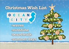Load image into Gallery viewer, Ocean City NJ Christmas Wish List Holiday Card - 5x7 inches - Printable Digital Download