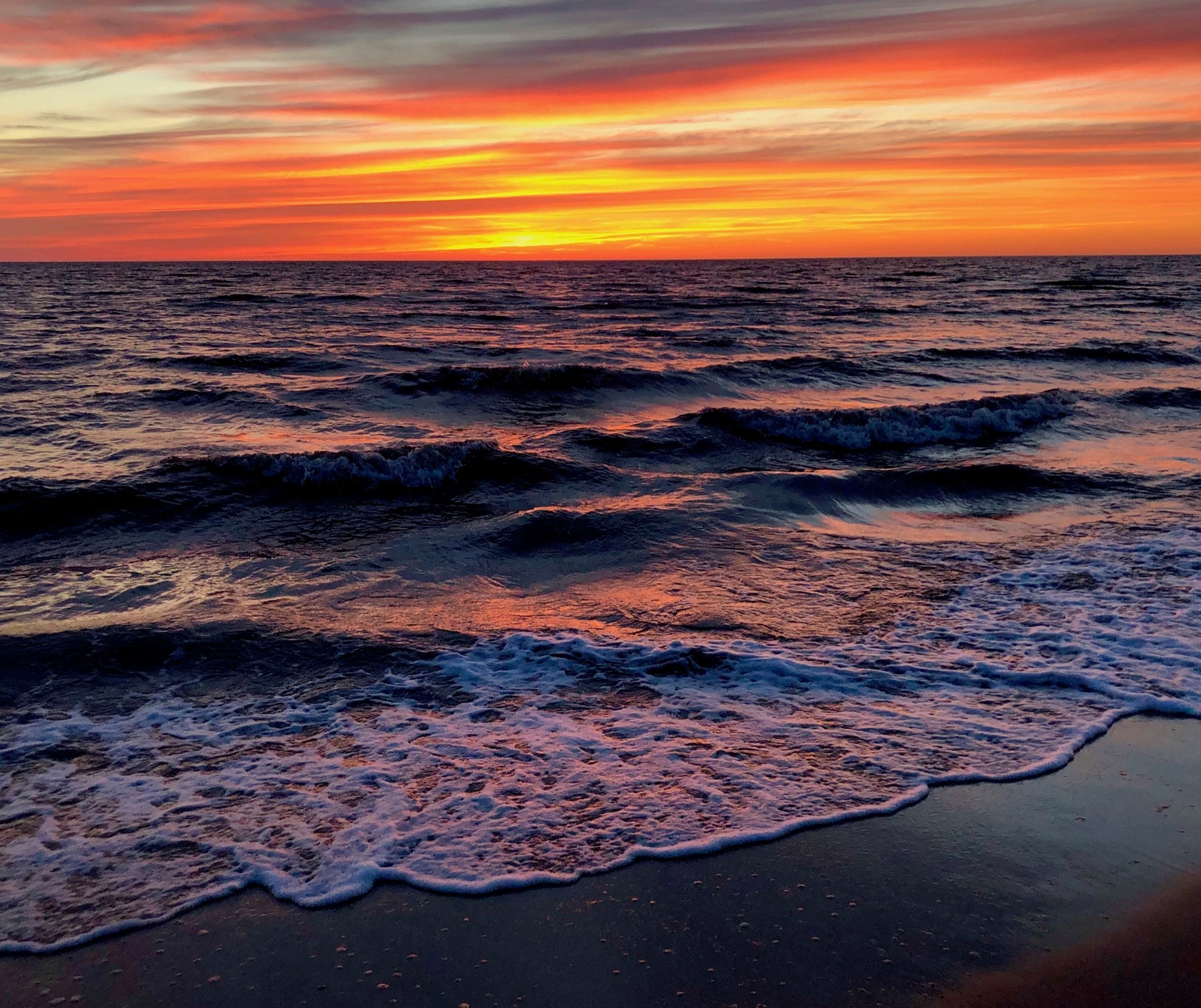 Ocean Sunset in Cape May - Matted 11x14