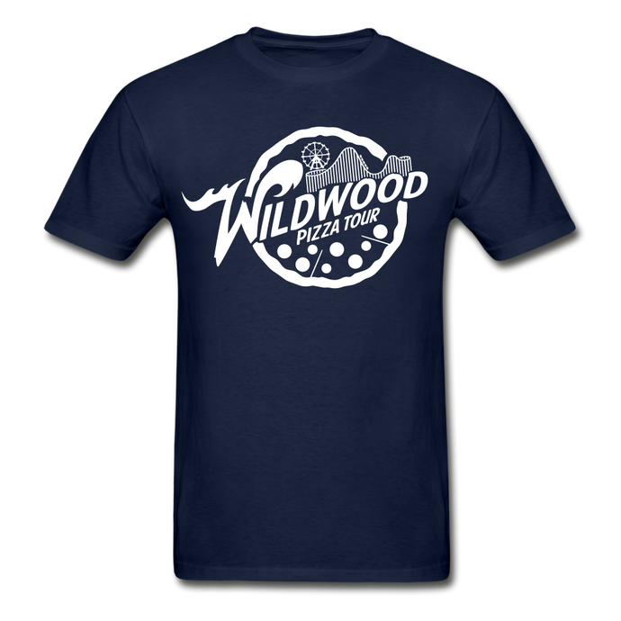 Wildwood Pizza Tour (Classic) - Adult T-Shirt - navy